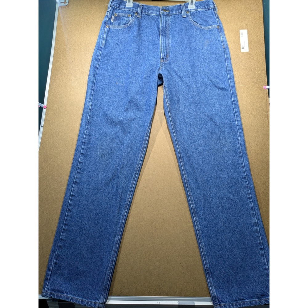 Carhartt B17 DST Relaxed Fit Straight Leg Jeans Blue Denim Mens 38x34